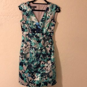 Donna Ricco size 4 dress. Grey and greens.